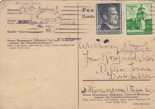 1943 postkarte von - gg:,