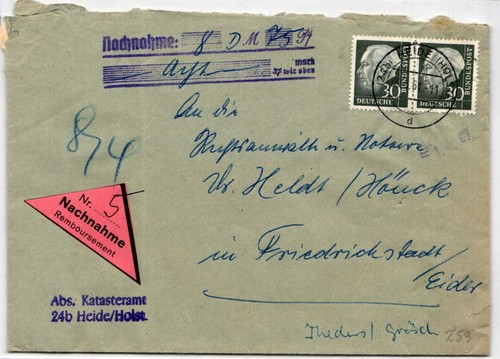 Brd 259x auf brief als - brief,