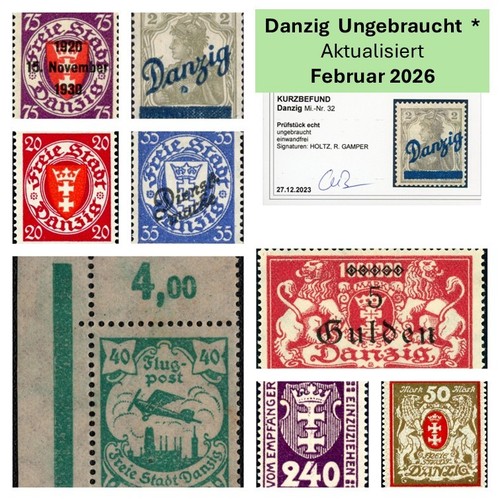 Danzig briefmarke ungebraucht - danzig,