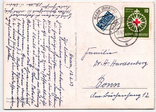 Brd 164 auf postkarte als - brd,