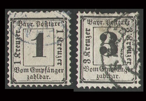 Bayern portomarken 2 - portomarken, 2+3